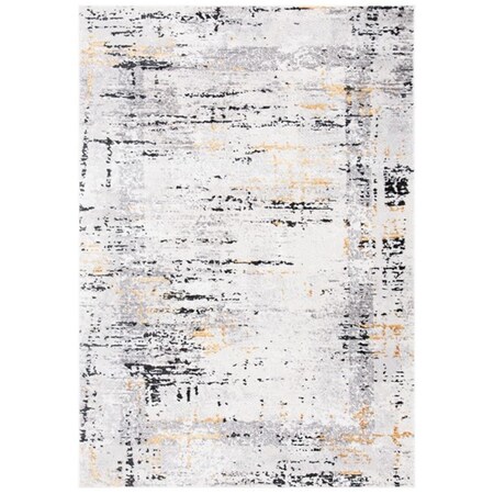 Safavieh 8 x 10 ft. Amelia Contemporary Rectangle Power Loomed Rug - Gray & Gold ALA271F-8